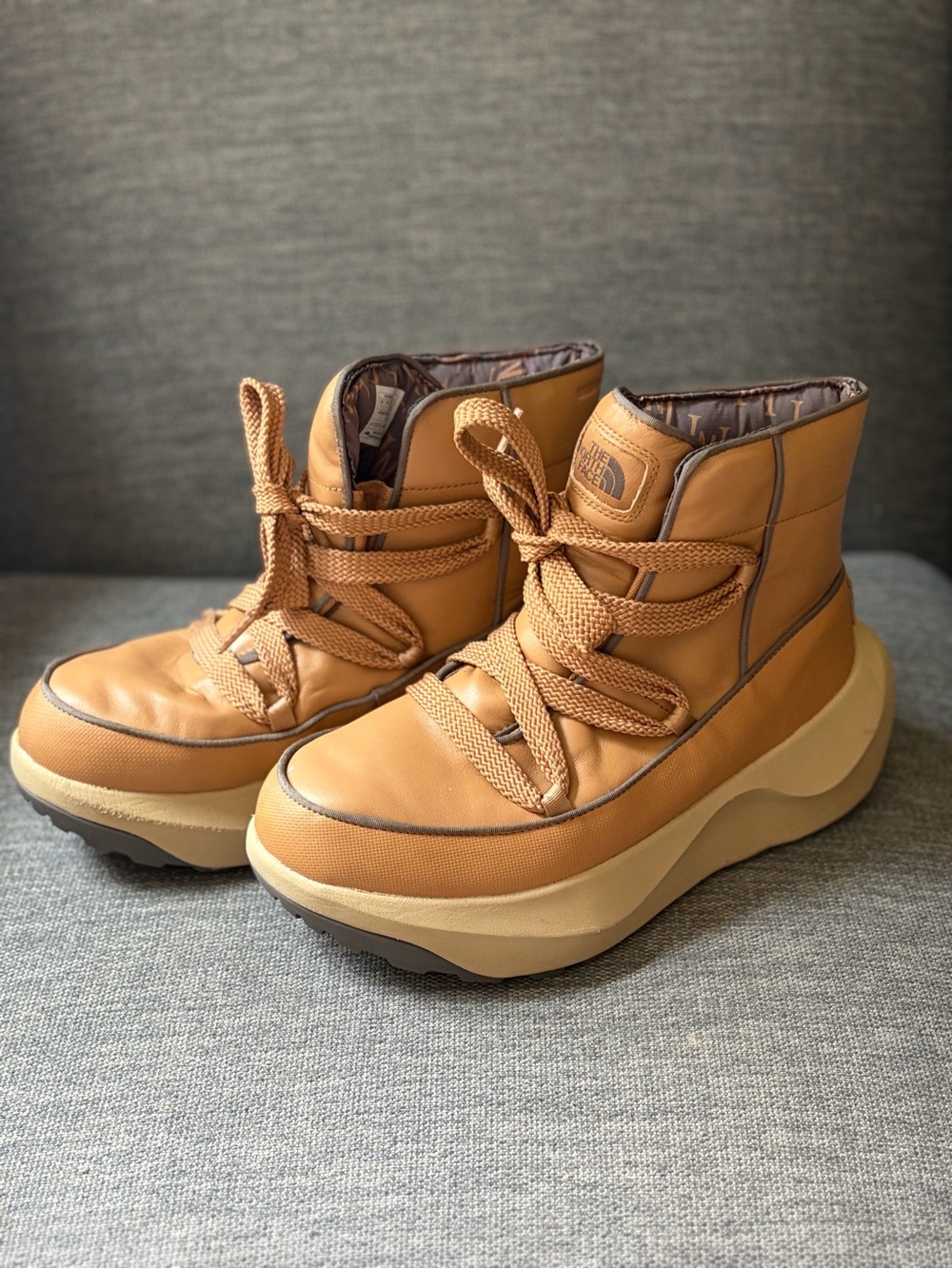 The North Face Halseigh ThermoBall Lace Waterproof Boots Tan Tan/Camel Size 9